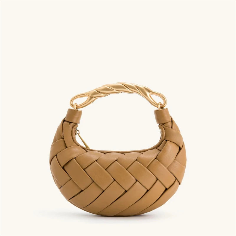 Women's Casual Small Handbag Designer Hand-woven Luxury Matte Texture Crossbody Bag