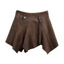 Women's Skirt Summer Clothing Irregular Skirt Pleated Belts Beading Clothing Design Short Skirts