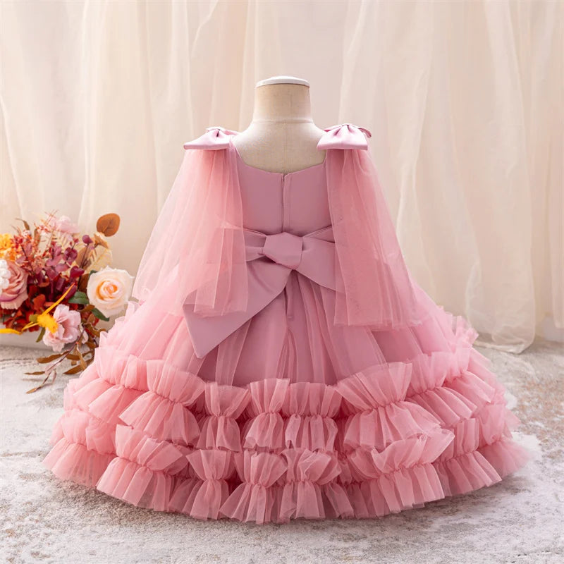 New 0-6-year-old girl children children's clothing baby one-year-old birthday party dresses