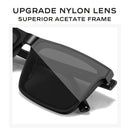 Polarized Sunglasses Square Flat Design Sun Glasses For Men UV400 Protect Black Shades