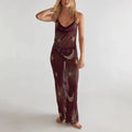 Beach Holiday Dresses Backless Slim A-line Robe Sequin Embroidery Perspective Suspender Women Long Dress