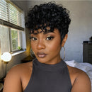 Urban Edge Wave Pixie Wig with Curls 8 Inch Wig Human Hair Wigs For Women Ready to Wear