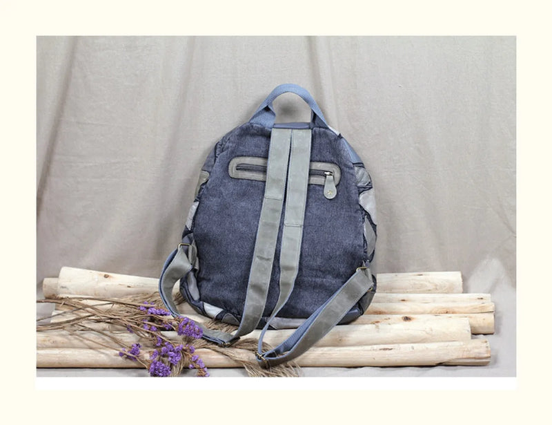 Retro Genuine Leather Women Backpacks Casual Handmade Design Handbags Top Layer Leather Shoulder Bags