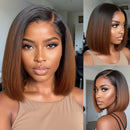 Woman with styled hair in three different poses, featuring the brand 'Obroi'.
