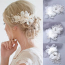 Crystal Flower Hair Clips Hairpin For Women Bride Handmade Bridal Wedding Hair Accessories Jewelry Headpiece