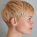 Blonde Hair Cut Wig 4Inches Short Pixie Cut Wig Human Hair