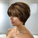 Pixie Cut Wig Human Hair, Short Pixie Wigs for Women Wig Straight Human Hair Wigs For  Women