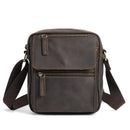 Men's Crossbody Bag Large Capacity Multi Leather Single Shoulder Crossbody Bag Commuter Retro Travel Bag