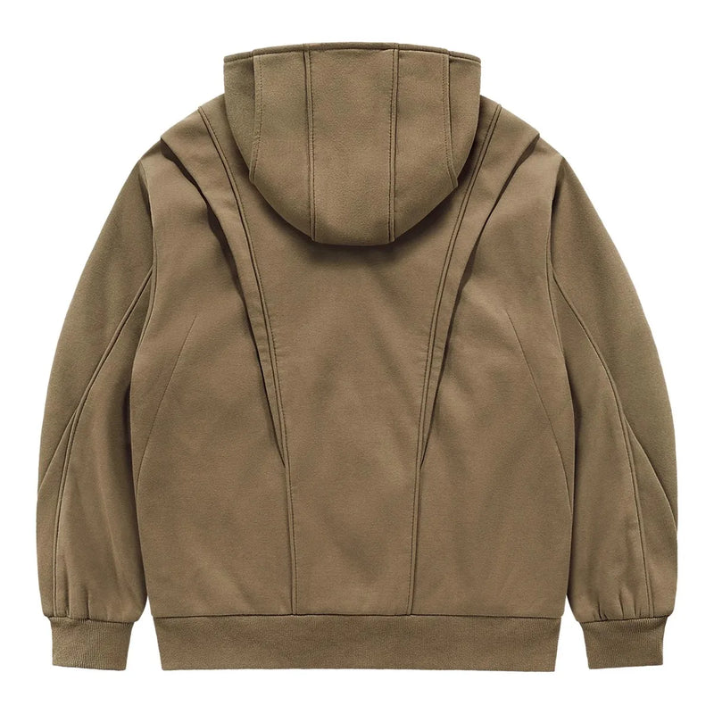 Zip Up Hoodie Coat Functional Tactical Hooded Sweatshirt Streetwear Hoodies