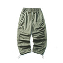 Men Waterproof Pleated Outdoor Loose Casual Cargo Pant Wide Leg Sport Trousers