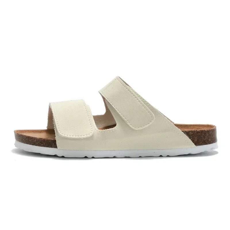 Beach Shoe Men's Summer Sandals Casual Outside Cork Solid Slippers