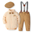 Baby Boy Gentleman Newborn Formal Wear Cotton Outfits Birthday Baby Dress Boy Clothes Set