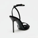 Retro Brown Velvet High-heeled Sandals for Women Elegant Banquet Slingback Dress Shoes