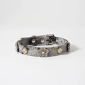 Custom Lettered Denim Pet Collars Small Dog Collar and Tag Set Poodle Schnauzer Dachshund  Dogs Accessoires Cat Collar
