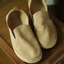 Male Comfortable Slip On Casual Shoes Handmade Genuine Leather Round Toe Retro Loafer