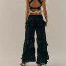 Women Lace Trim Bloomers Victorian Ruffle Pantaloons Cropped Bloomers Pants Lounge Pajama Bottoms