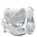 beautiful Shoes And Bag Sets For Evening Party With Stones Leather Handbags Match Bags