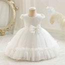Baby Girls Tulle Princess Dresses Pink Lace Wedding Birthday Little Girl Kid's Clothes for Toddler