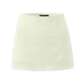 Light yellow skirt with lace trim on a white background, Obroi