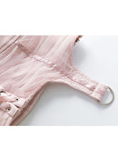 Women Sweet Sexy Crop Top Vintage Sleeveless Bandage Camisole Summer Female Chic Cute Off Shoulder Strapless Tank Tops