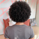 Short Kinky Curly Pixie Cut Human Hair Wigs for Women made Remy Human Hair Natural Black Color