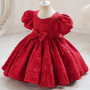 Toddler Girls Party Dresses Embroidery Lace Cute Baby Birthday Baptism Ruffles Kids Wedding Evening Dresses