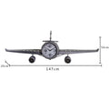American Retro Large Wall Clock Metal Airplane Silent Watches Industrial Style Clocks Wall