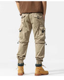 Men Tapered Pants Detachable Pants Legs Cargo Long Pants Male Cotton Trousers