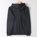 Autumn Winter Retro Thick Embroidery Hooded Hoodies Men's Cardigan Casual