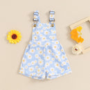 Floral Children Girls Overall Casual Summer Daisy Kids Shorts Romper Jumpsuit for Newborn Toddler Clothes
