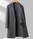 Wool Autumn and winter men's double-sided wool coat medium and cashmere coat men's woolen trench coat