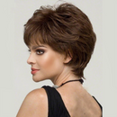 Short Pixie Cut Wig Straight Human Hair Wigs for Women Dark Brown Wigs