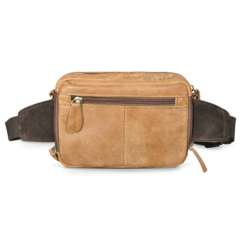 Leather Travel Retro Fanny Waist Belt Bag Chest Pack Sling Bag Design For men