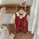 Baby Clothes Toddler Baby Boy Knit Striped 3Pcs Sets and Pants Gentleman Casual Formal Infant Outfit