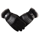 Men Leather Gloves Real Winter Gloves Warm Thick Driving Skiing Men's Gloves