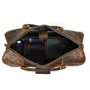 Genuine Leather Travel Duffel With Wheels Suitcases Male Business Trolley Case Big Carry On Rolling Luggage Weekend Bag