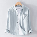 Casual Cotton Shirt Men Comfortable Solid Top Clothes