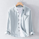 Casual Cotton Shirt Men Comfortable Solid Top Clothes