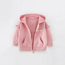 Outwear Girls Hooded Shirts With Zipper Rainbow Children's Jackets Outwear Spring Wear