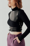 Harness Leather Women Adjustable Gothic Waist Harness Belt Punk Decor Accessory For Daily Casual Street Jeans Matching
