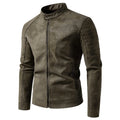 Autumn Winter Breathable Solid Windproof Men Coat Retro Leather Jacket Outdoors