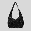 Rivet Hobos Women Shoulder Bags Punk Oxford Handbags Trend Lightweight Underarm Bag