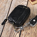 Genuine Leather Key Wallet Man Housekeeper Keys Organizer Men Car Key Holder Zipper Keys Case Housekeeper Keys Organizer