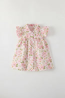 Skirt Girls Summer Children's Clothing Baby Princess Skirt Pink Series Butterfly Sleeve Baby Dress
