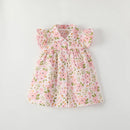 Skirt Girls Summer Children's Clothing Baby Princess Skirt Pink Series Butterfly Sleeve Baby Dress