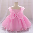 Baby girl pink sweet dress with girl dress and textured girl's clothing suitable for parties