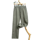 Linen Natural Pure Breathable Summer Linen Slim Fit Men Loose Straight Casual Pants