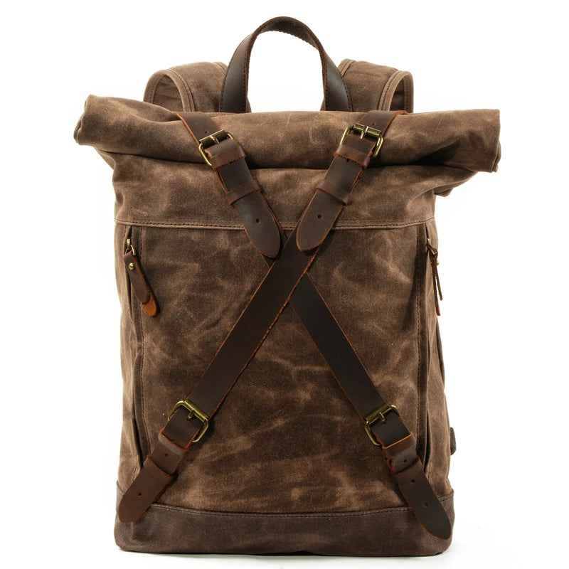 Retro backpack Men outdoor travel backpack waterproof back backpack hiking bag