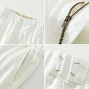 Linen Men Pants Basic Loose Casual Trouser Breathable Summer Clothes