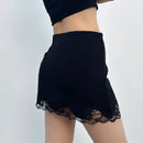 Lace Splicing Bag Hip Half Body Skirt Women Summer Short Skirt